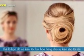 Đơn giản mà thanh lịch với búi tóc hoa hồng Đơn giản mà thanh lịch với búi tóc hoa hồng